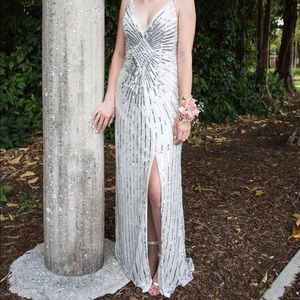 PromGirl ivory sequin dress